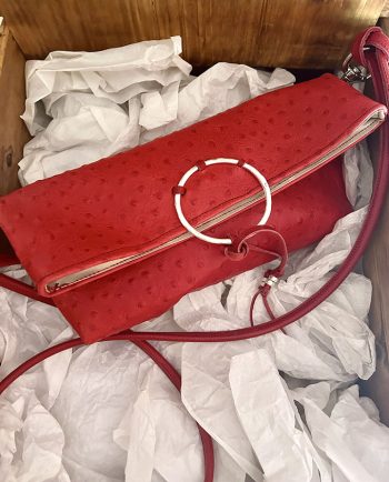 Bolso bandolera en piel rojo01