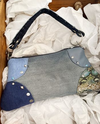 Bolso Baguette con tela vaquera y mix de pieles01