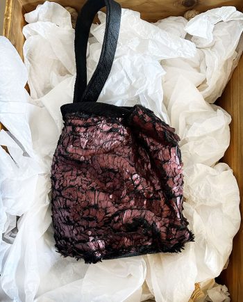 Bolso de fiesta en terciopelo negro y burdeos01