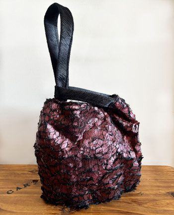 Bolso de fiesta en terciopelo negro y burdeos02
