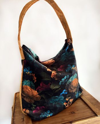 Bolso estampado de terciopelo y chenilla dorada02