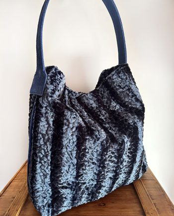 Bolso de pelo sintético azul cobalto02