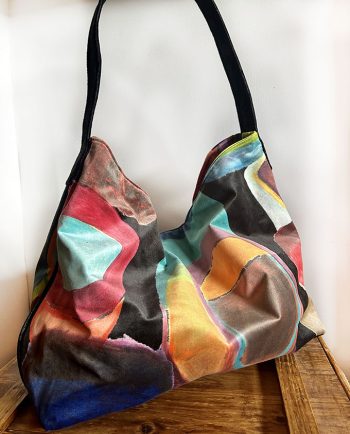 Bolso de terciopelo en estampado digital 01