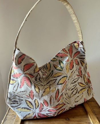 Bolsa de playa en tela estampada y yute02