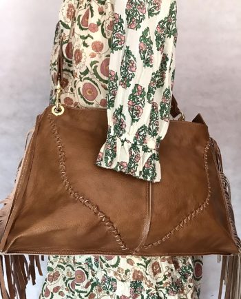 bolso piel marrón bandida