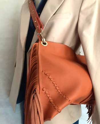 bolso piel naranja bandida 02