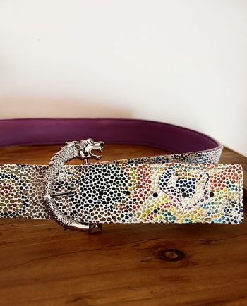Cinturón ancho multicolor en piel01