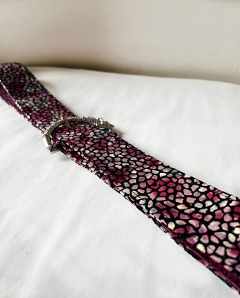 Cinturón ancho piel negro y rosa02