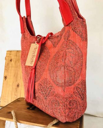 Bolso shopper rojo