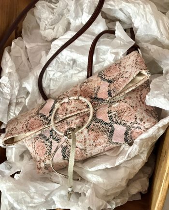 bolso bandolera vexer print serpiente rosa