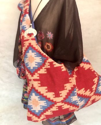 bolsa playa kilim rojo1
